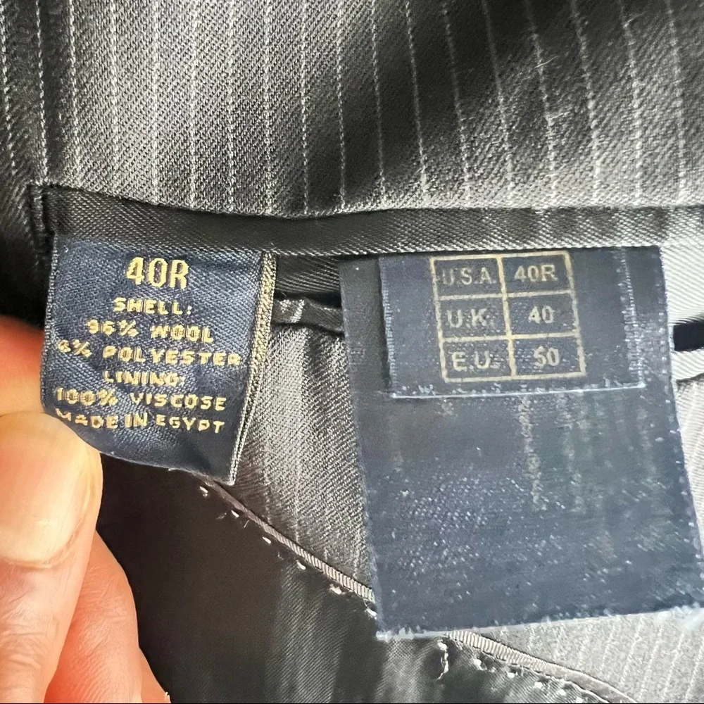 Brooks Brothers blue pin striped suit jacket blazer size 40R
